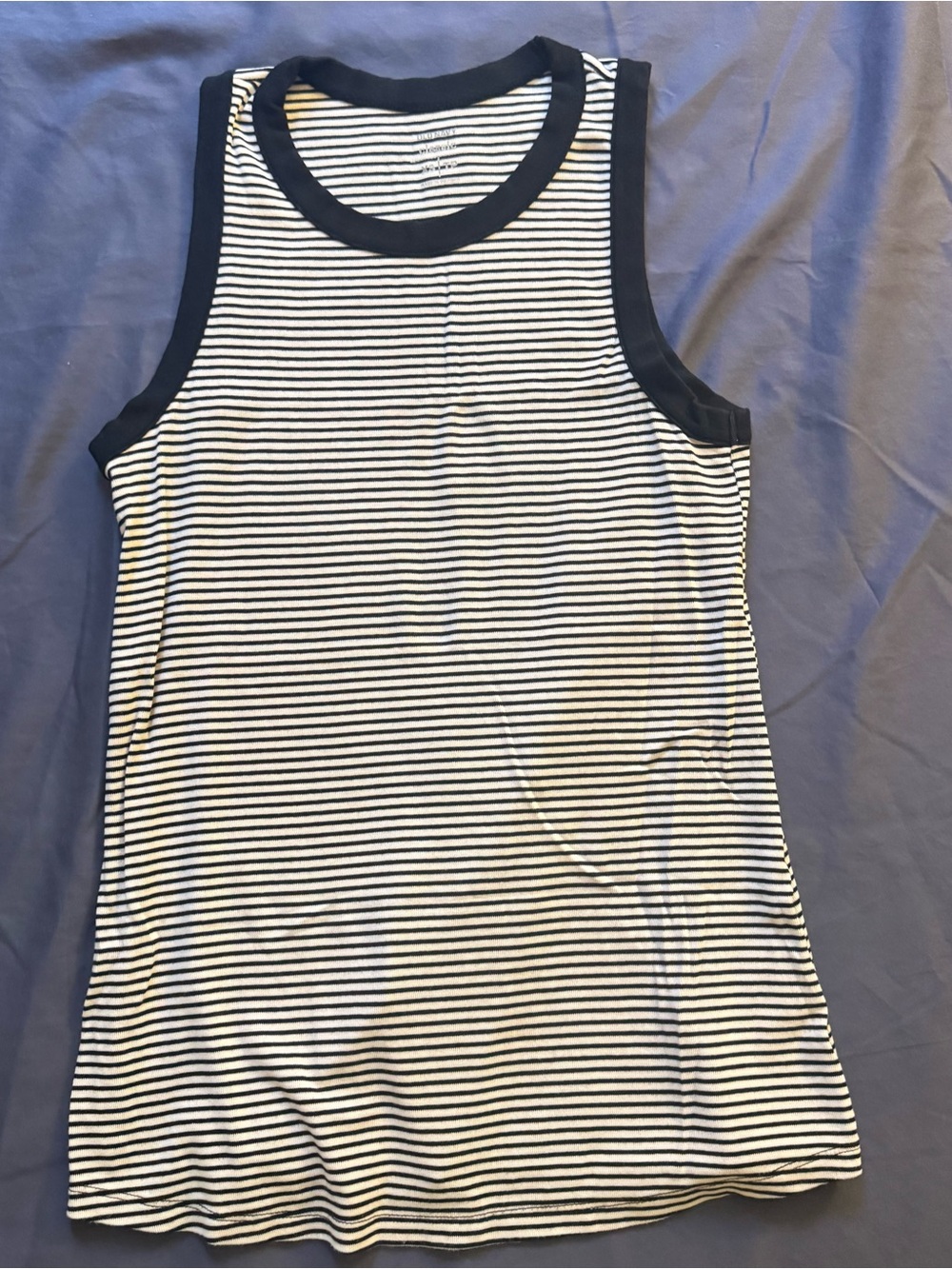 Old Navy Black and White Striped Tank Top